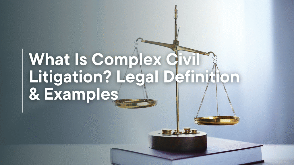 What Is Complex Civil Litigation? Legal Definition & Examples